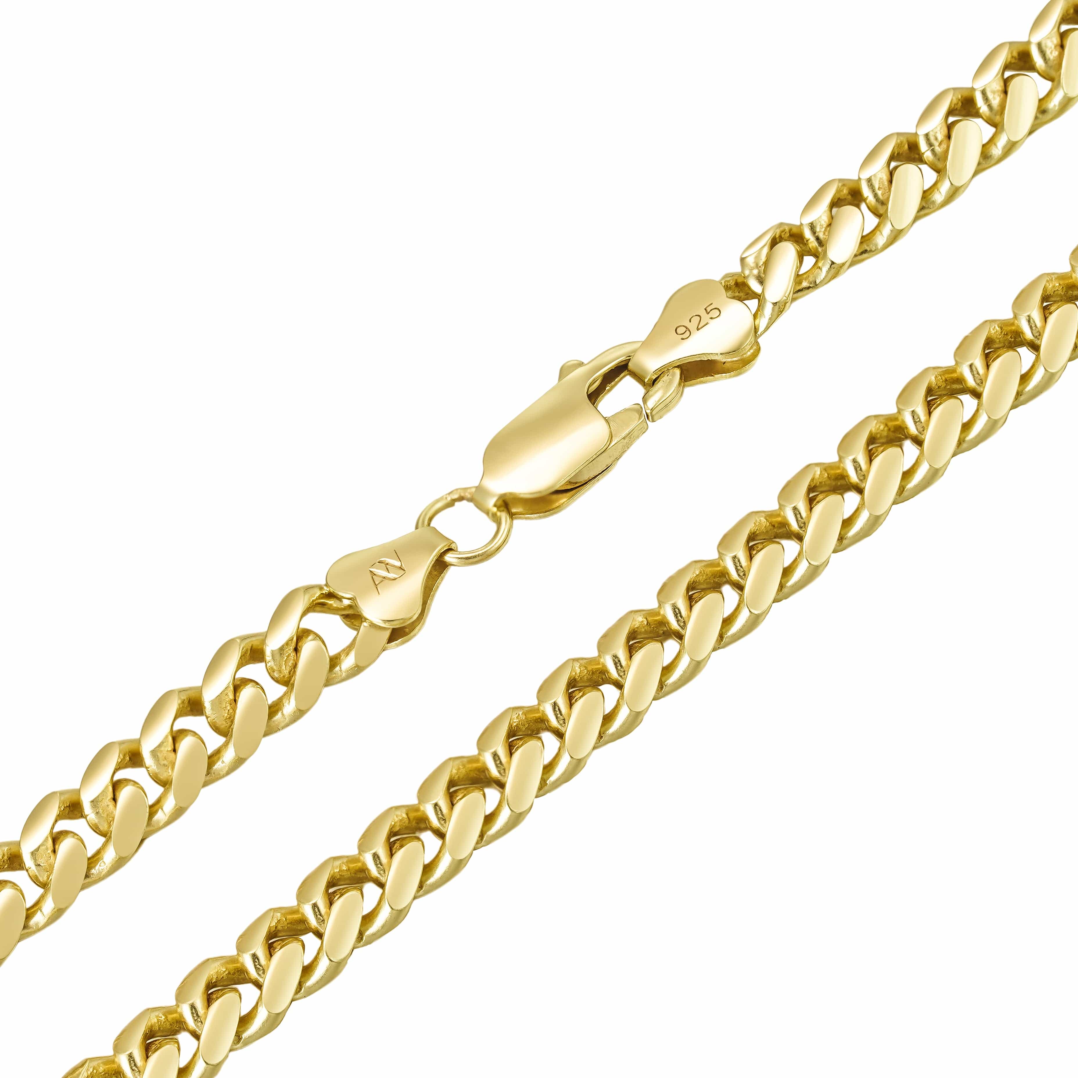 All Wear Jewellery 22" Cuban Chain 5mm - Gold