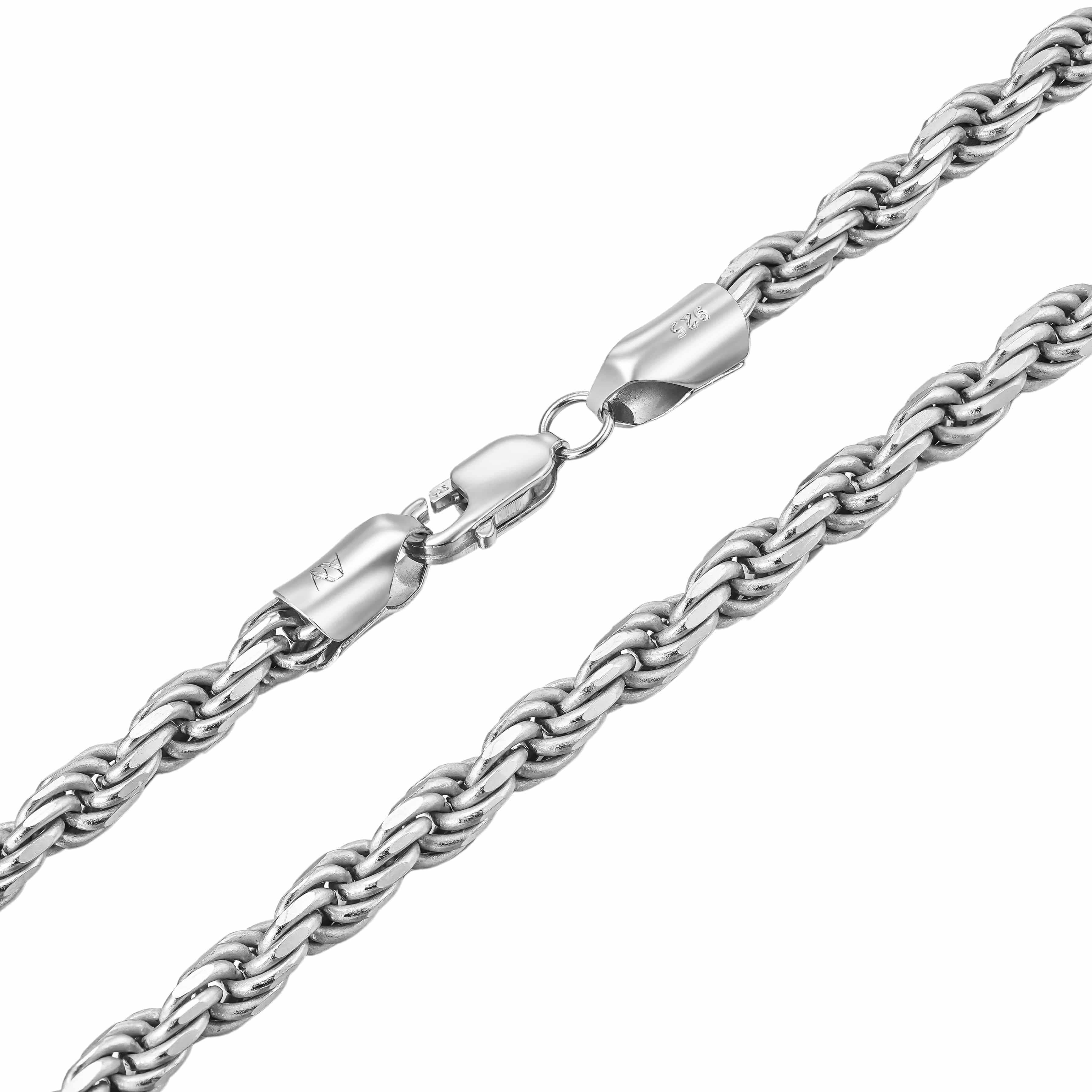 All Wear Jewellery 22" Rope Chain 4mm - Silver