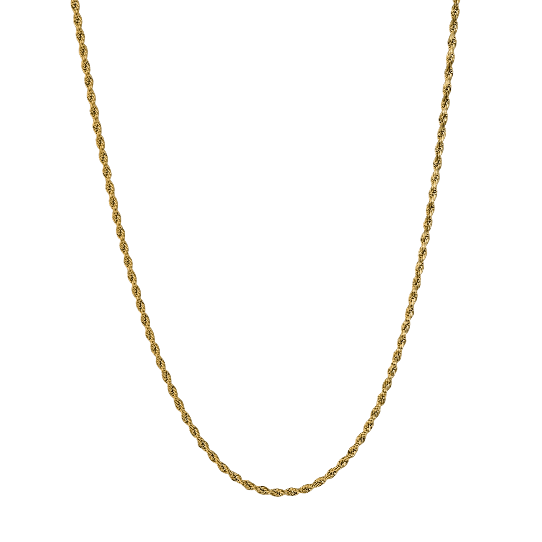 Gold Dipped Chains 24 inches / 18K Gold Rope Chain 3mm - Gold