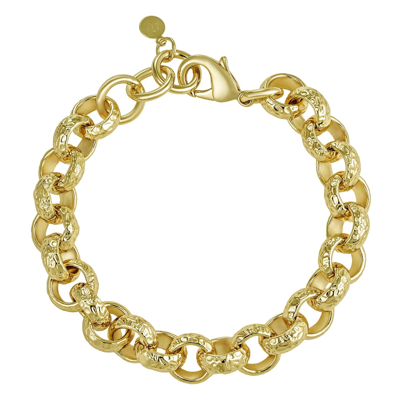 Gold Dipped, Matching Set Chains, Bracelets & Sets Patterned Belcher Set 12mm - Gold