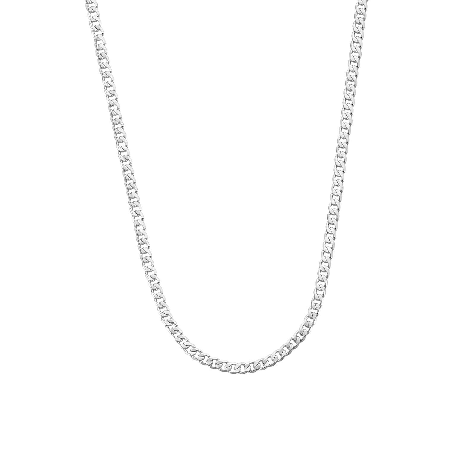 Gold Dipped Chains Curb Chain 4mm - White Gold