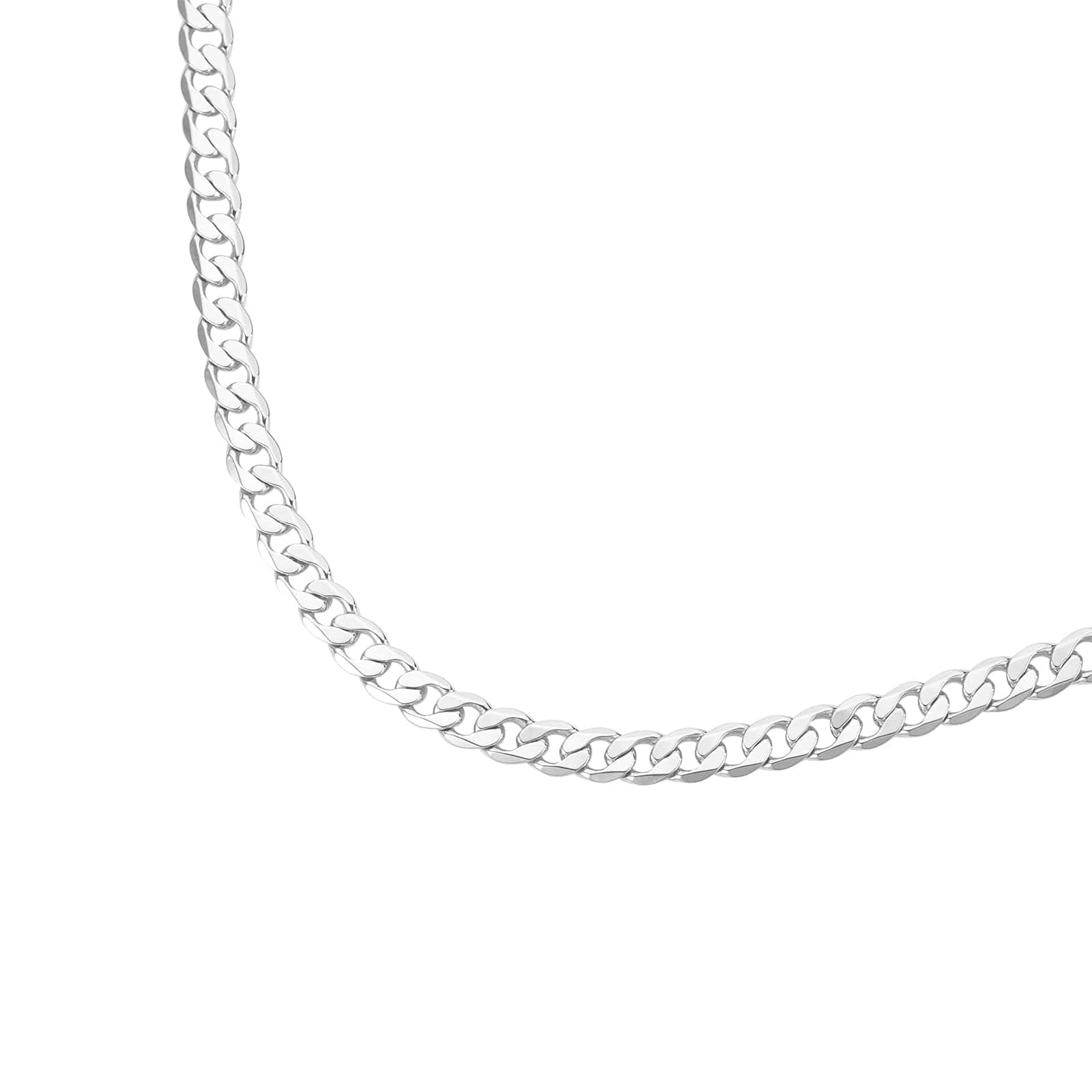 Gold Dipped Chains Curb Chain 4mm - White Gold
