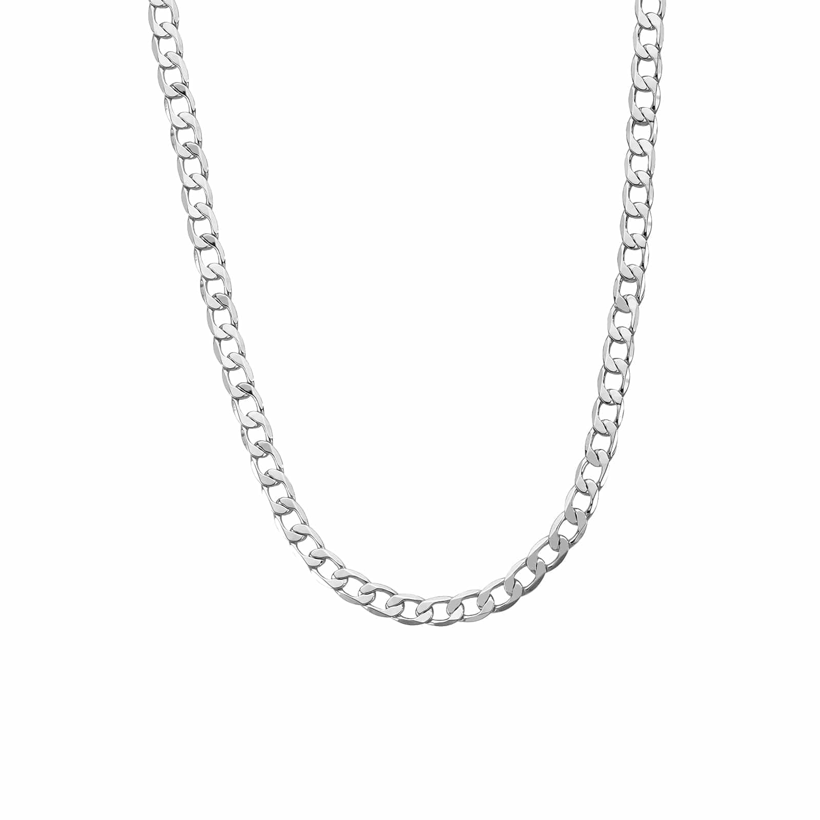 Gold Dipped Chains Curb Chain 6mm - White Gold