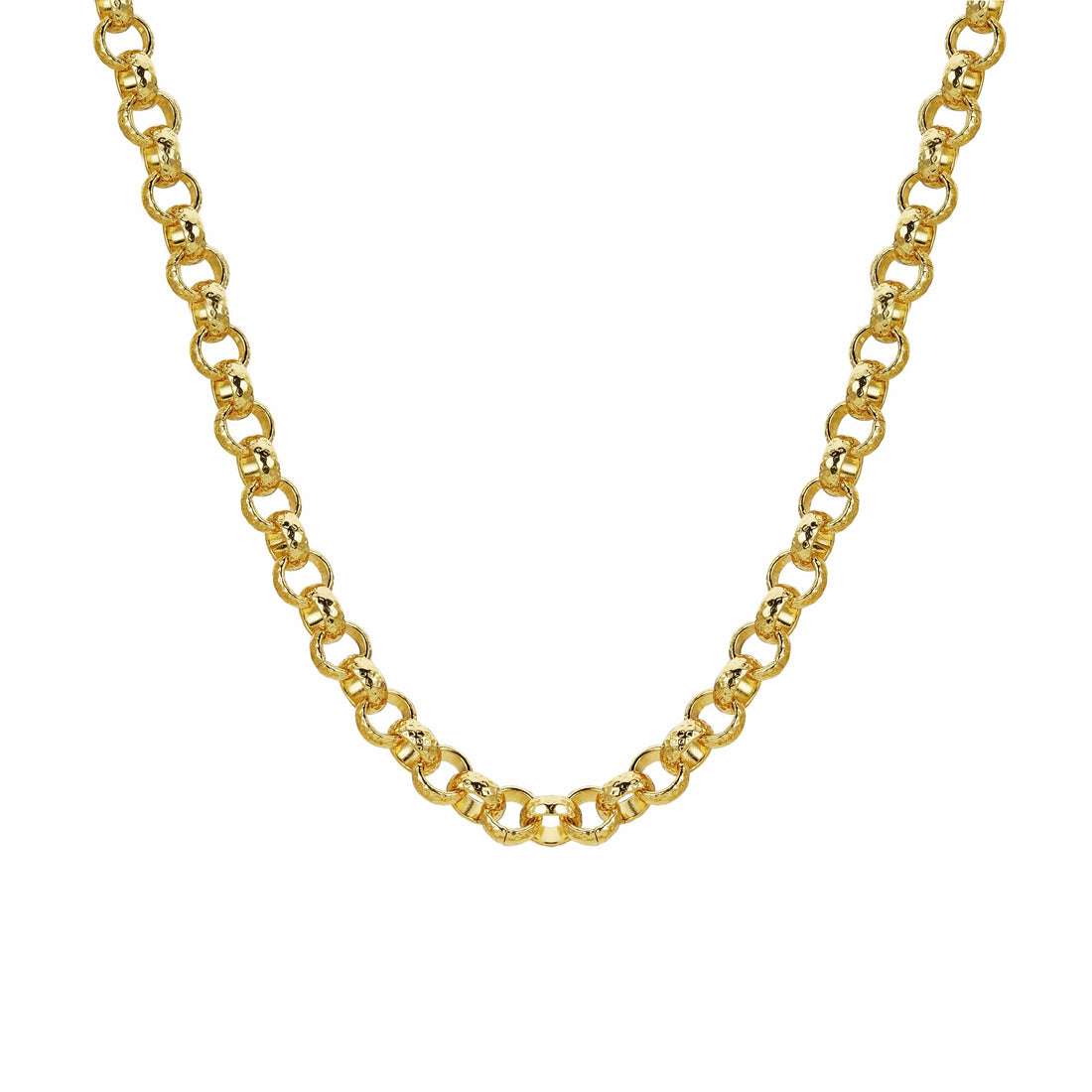 Gold Dipped Chains Patterned Belcher Chain 8mm - Gold