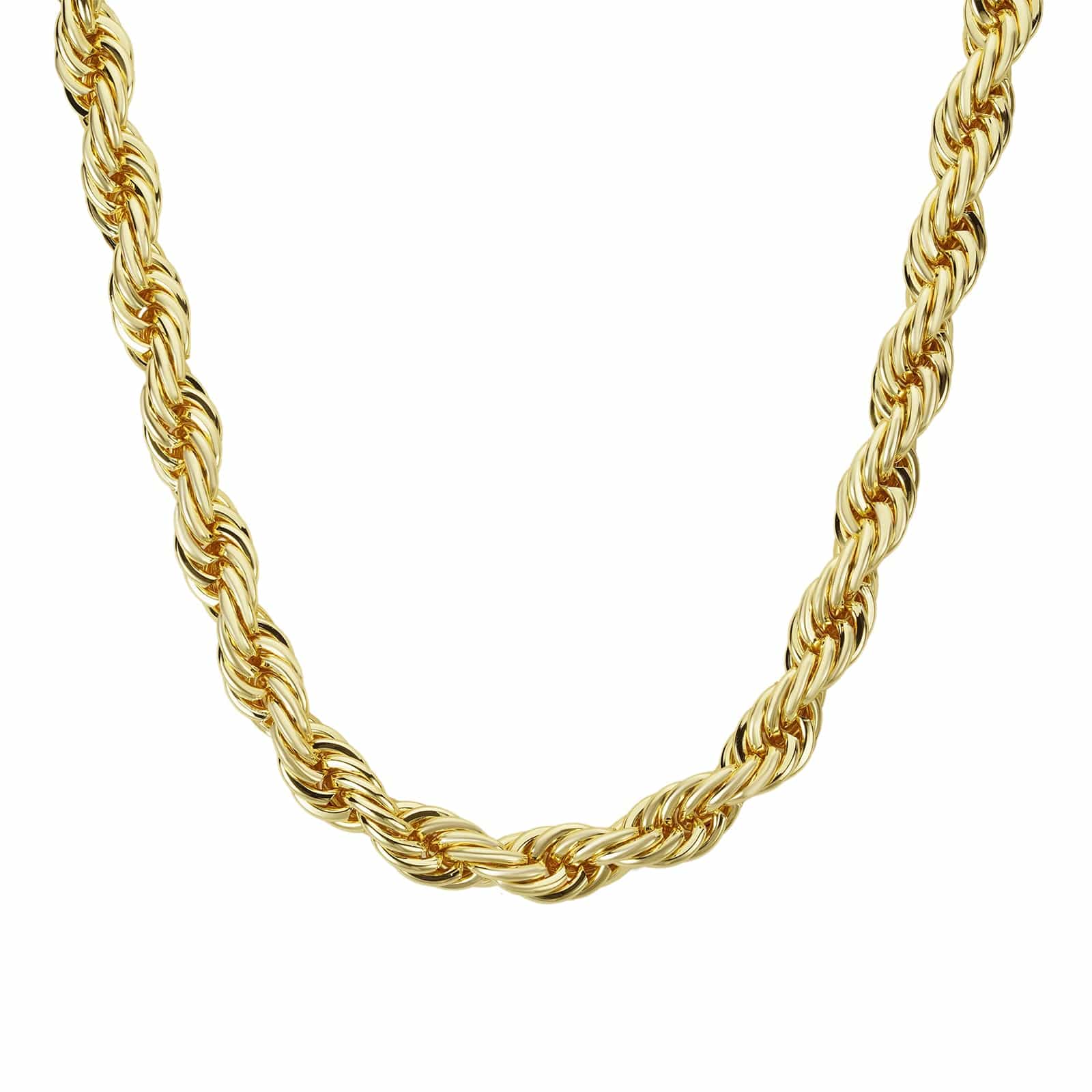 18k Gold-Bonded Chains Rope Chain 8mm - Gold