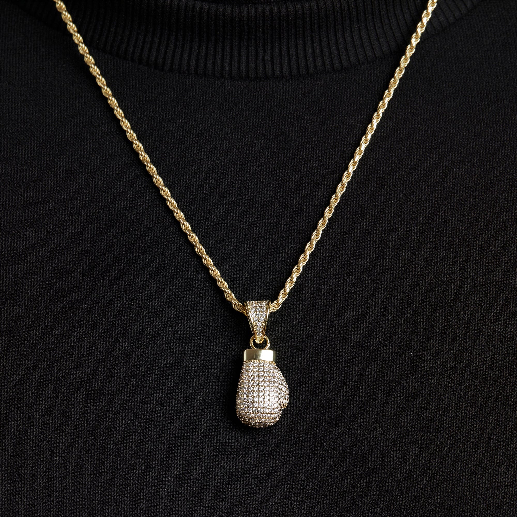Diamond Boxing Glove Pendant Gold All Wear Jewellery
