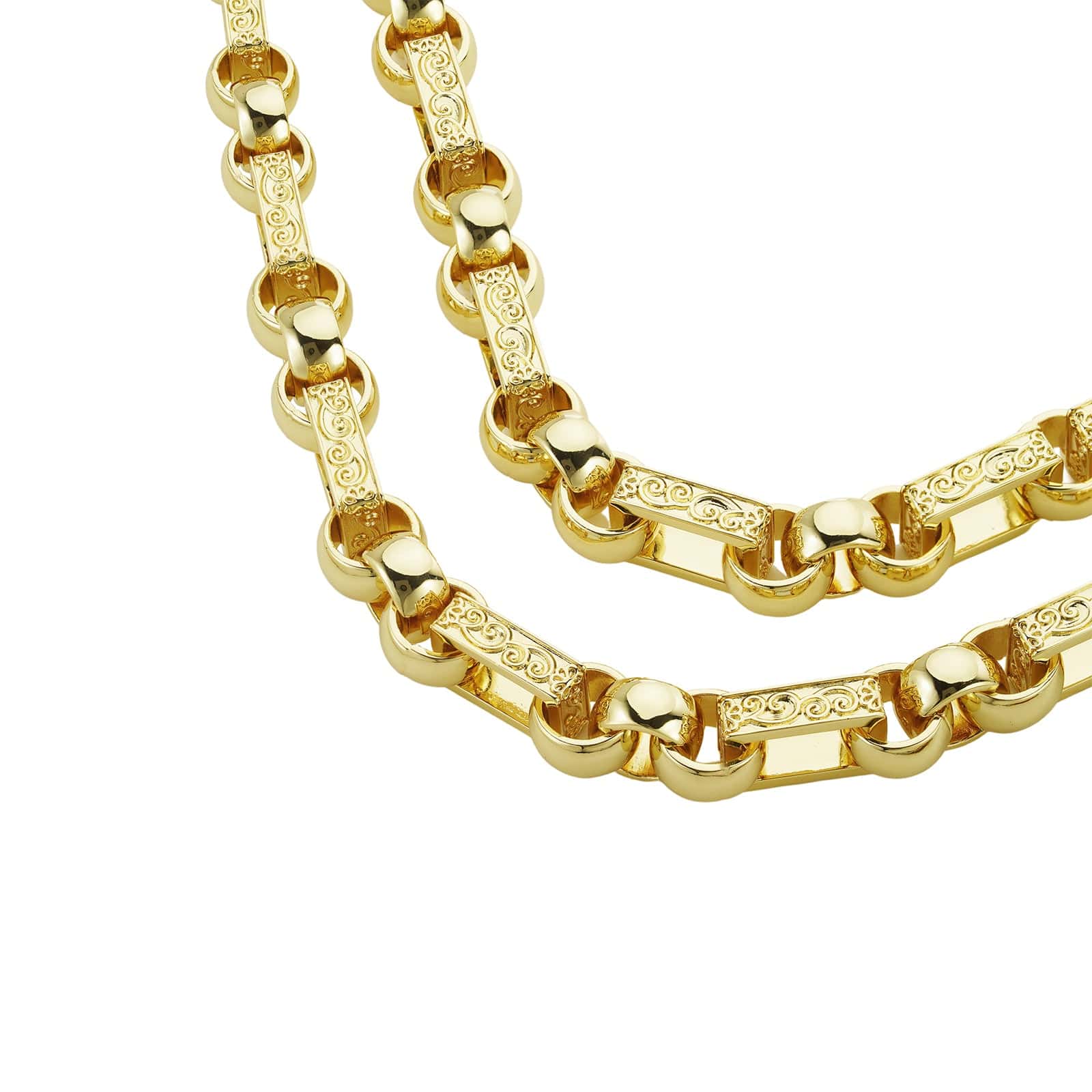 Gold Dipped Gypsy Link Chain 13mm - Gold