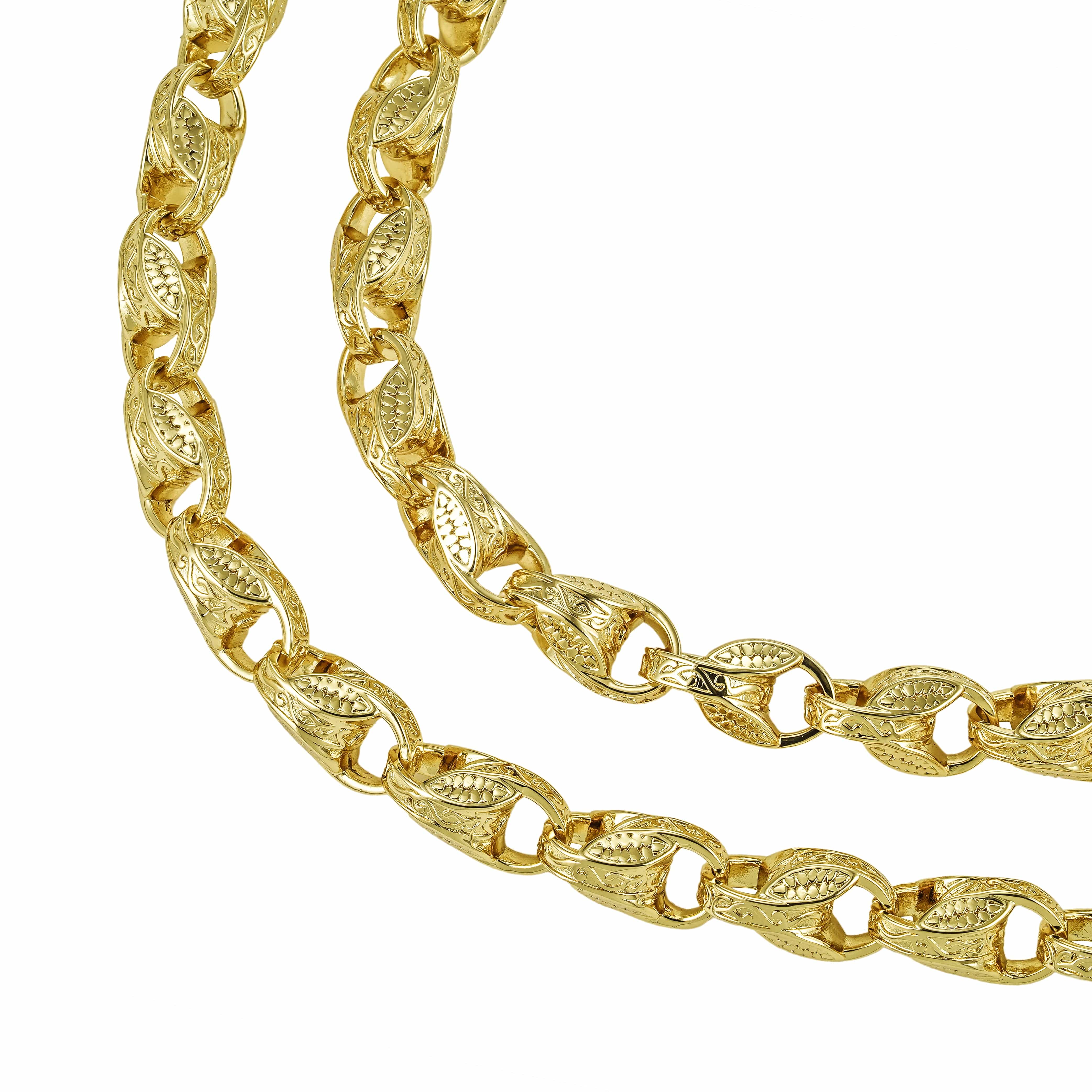 Gold Dipped Tulip Chain 10mm - Gold