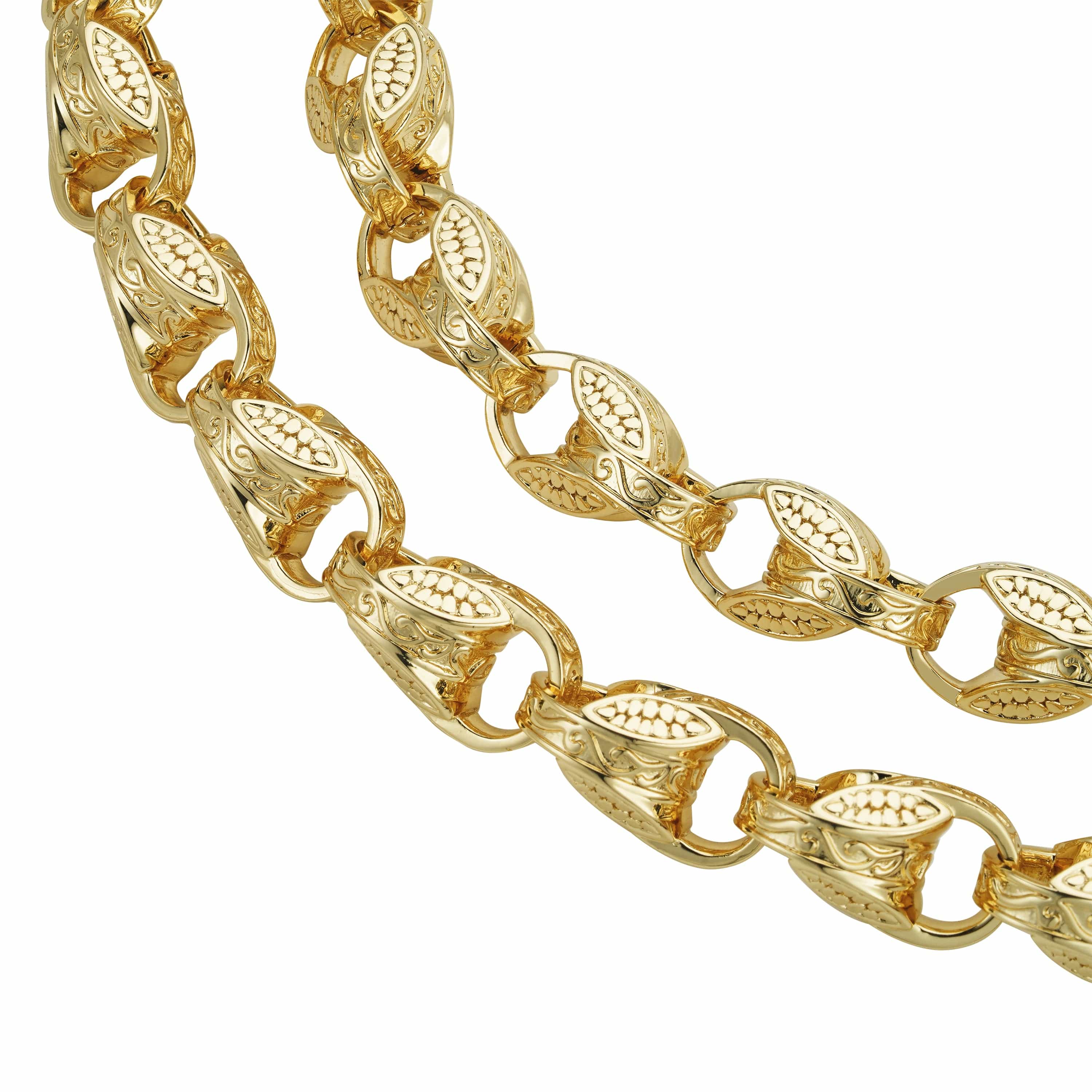 Gold Dipped Tulip Chain 13mm - Gold