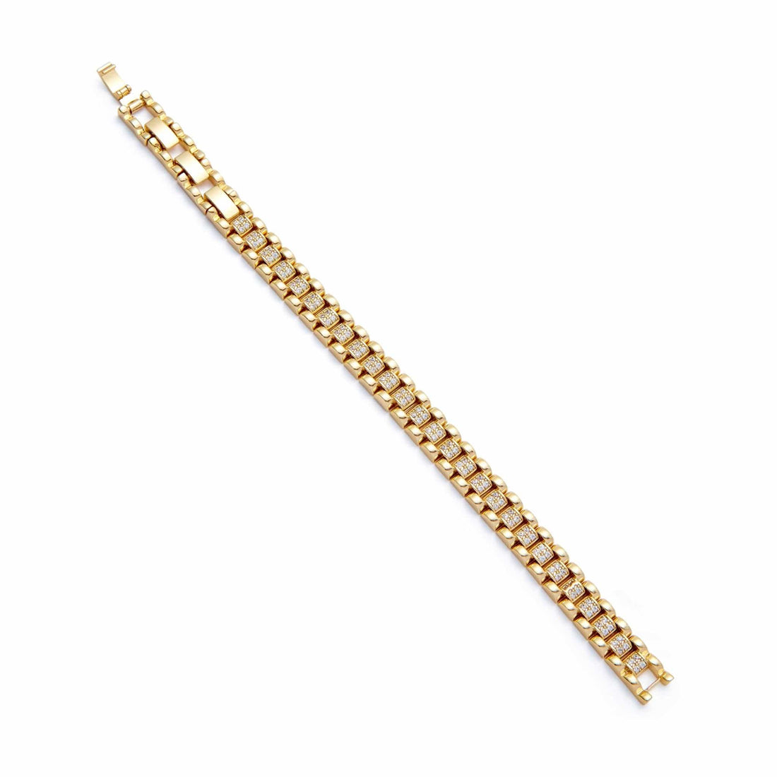 All Wear Jewellery Bracelets 6.5" - 8" Adjustable / 18k Gold ROLEX LINK BRACELET 10MM