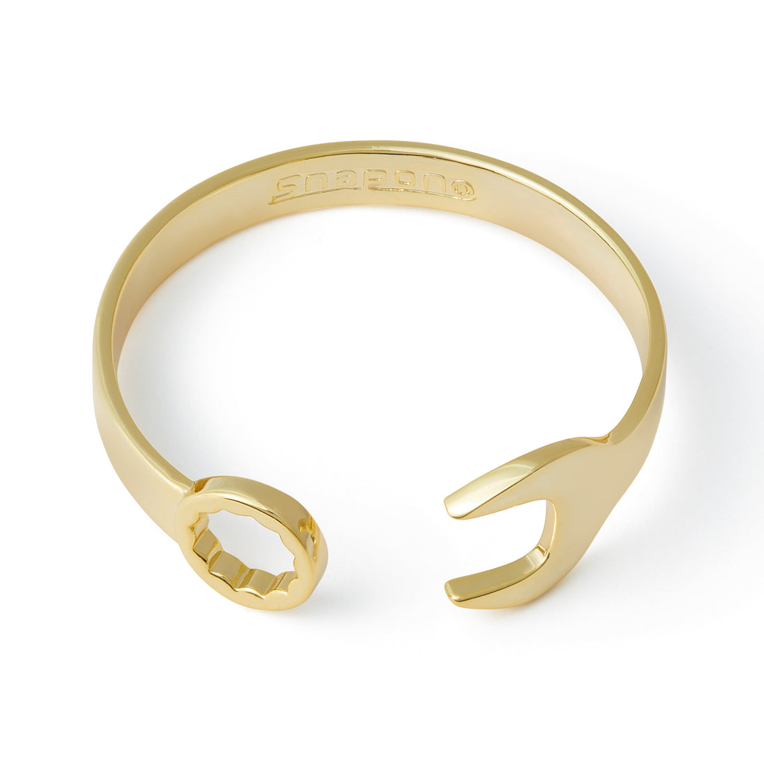 18k Gold-Bonded Bracelets Spanner Bangle - Gold
