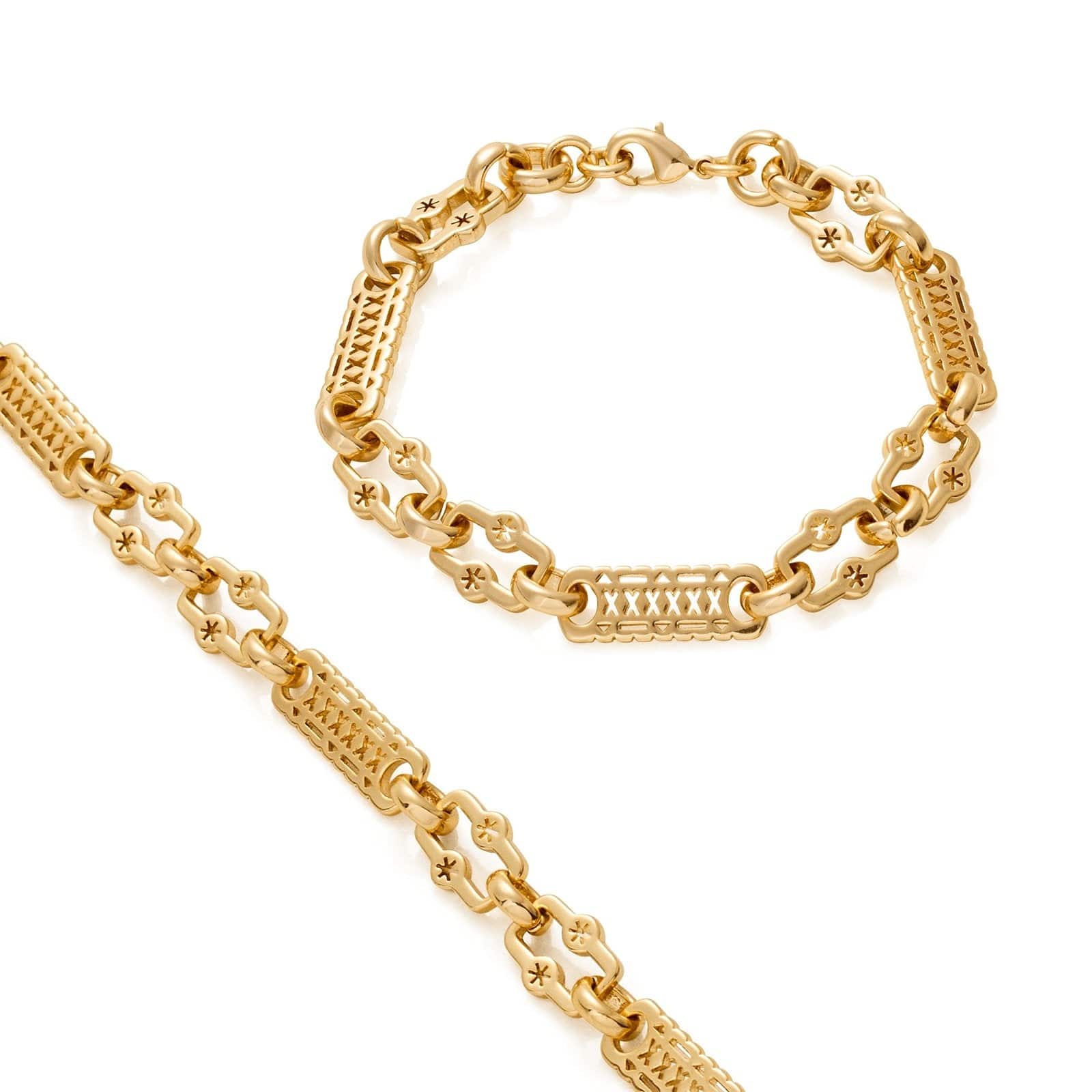All Wear Jewellery Chains, Bracelets & Sets STARS & BARS 9MM SET