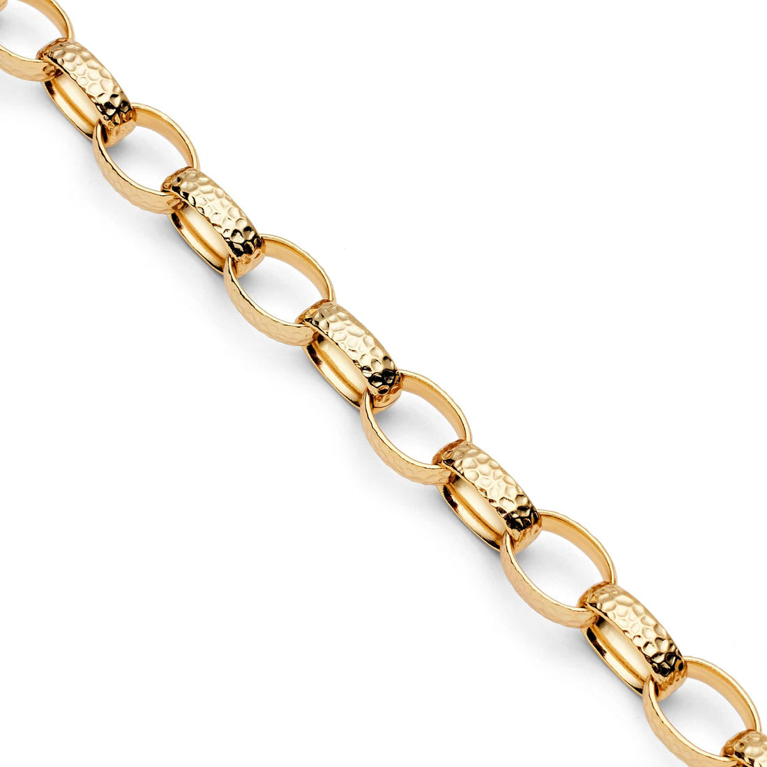 18k Gold-Bonded Chains Oval Belcher Chain 10mm - Gold